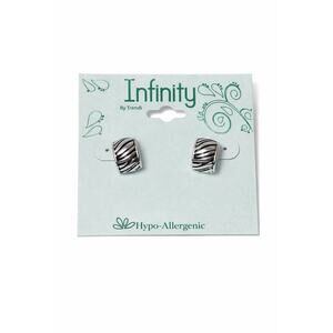 Infinity by Trendi Silver Textured Stud Earrings | Modern Classic